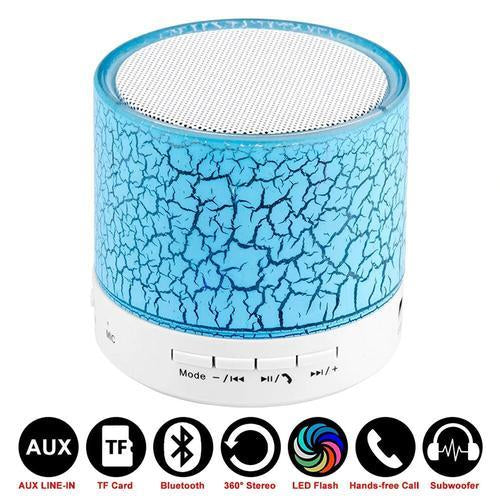 Parlante Bluetooth Stereo A9 Radio FM MicroSD USB Con Luces LED