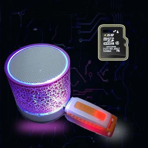 Parlante Bluetooth Stereo A9 Radio FM MicroSD USB Con Luces LED